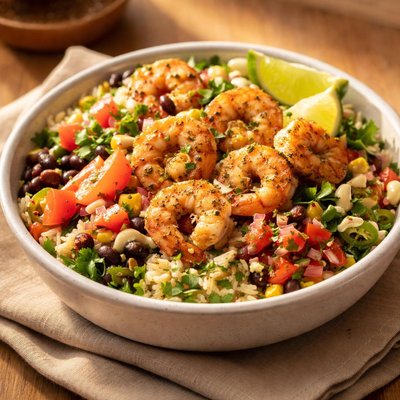 Tijuana flats garlic lime shrimp bowl