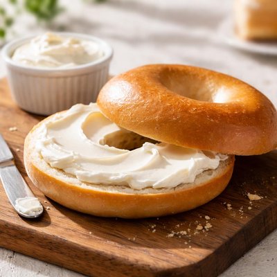 Tim hortons plain bagel with cream cheese
