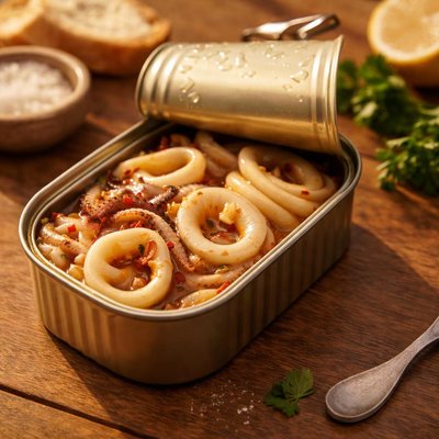Tinned calamari