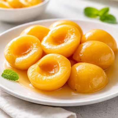 Tinned peaches