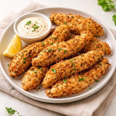 Tiras de pollo al horno