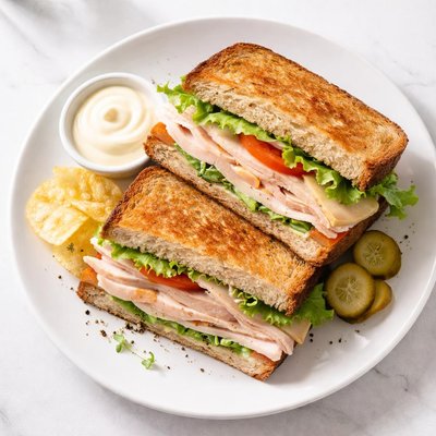 Tirkey and cheese sandwich