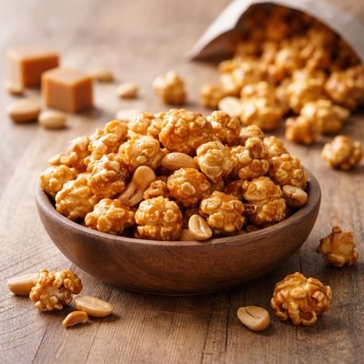 Tizlu caramelo palomitas de maíz y cacahuate