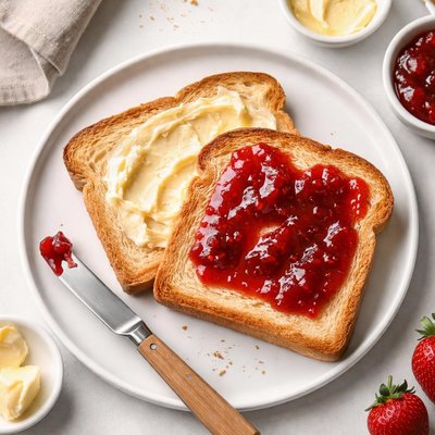 Toast butter jam