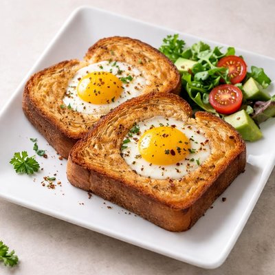 Toast cooked in egg