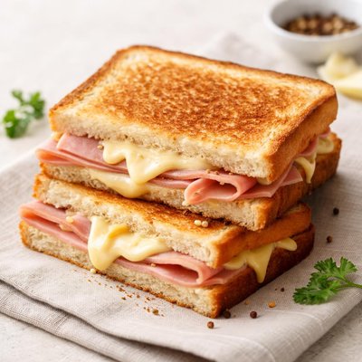 Tostada de jamón y queso