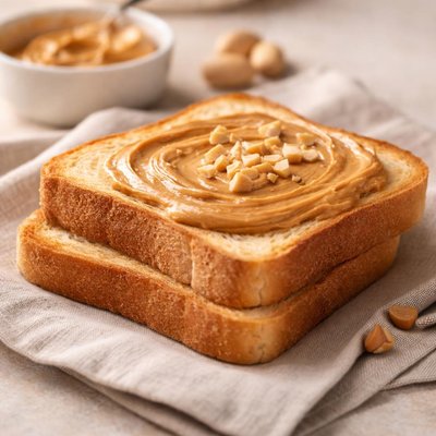 Toast margarine and peanut butter