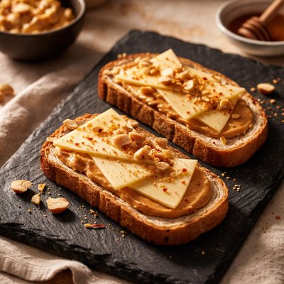 Toast peanut butter cheese