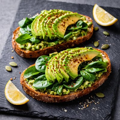 牛油果菠菜吐司