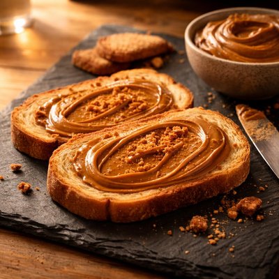 Toast with biscoff spread