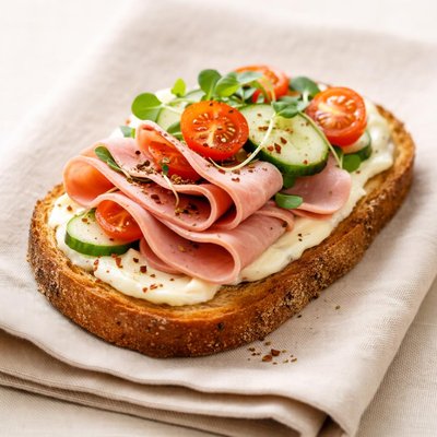 Toast with cheese and deli meat