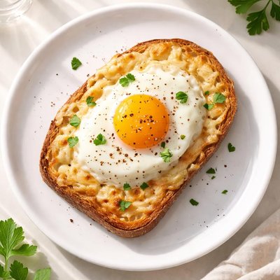 Toast with egg and cheese