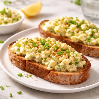 Toast with egg salad