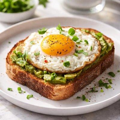 Toast with fried egg