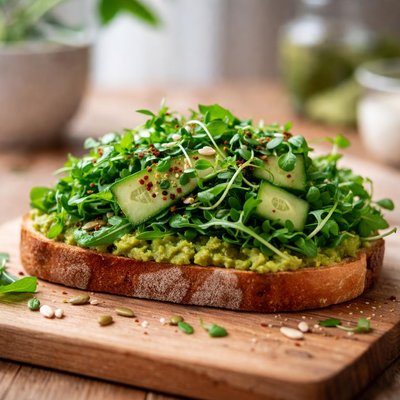 Toast with greens