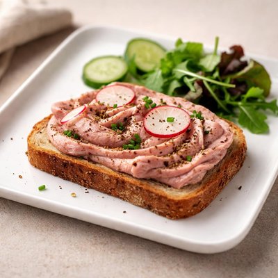 Toast with liverwurst