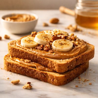 Toast with nut butter