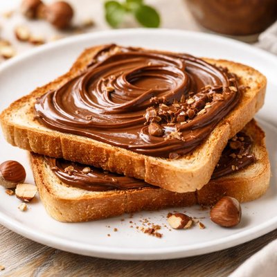Toast with nutella