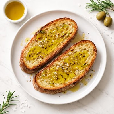 Toast with olive oil