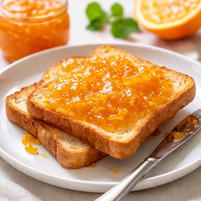 Toast with orange marmalade