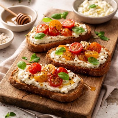 Toast with ricotta