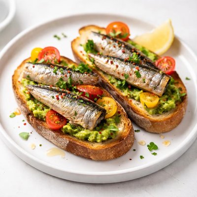 Toast with sardines