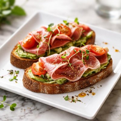 Tostada con jamón serrano