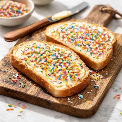 Toast with sprinkles