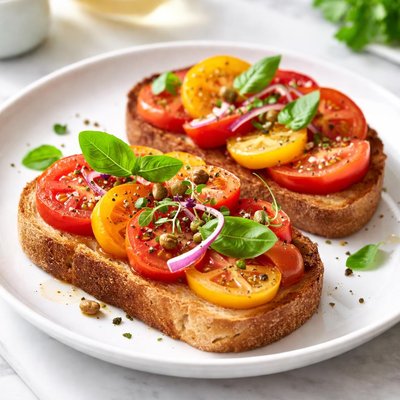 Toast with tomato