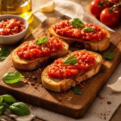 Toast with tomato spread