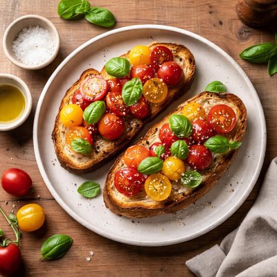 Toast with tomatoes