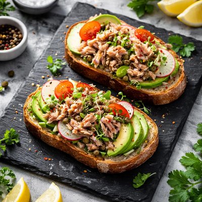 Toast with tuna