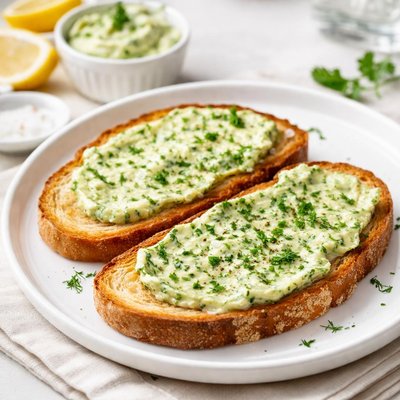 Toast with vegetal butter
