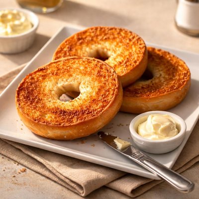 Toasted bagels