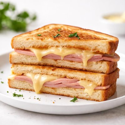 Toasted bread cheese ham