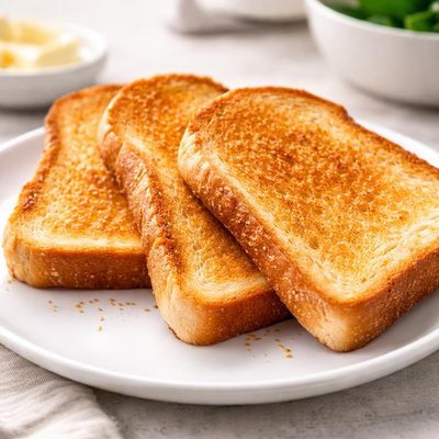 Toasted bread slices