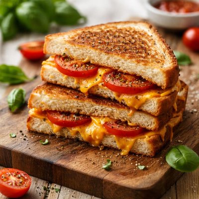 Toasted cheese and tomato