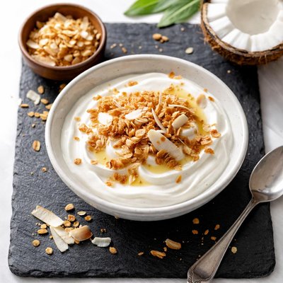 Toasted coconut yogurt