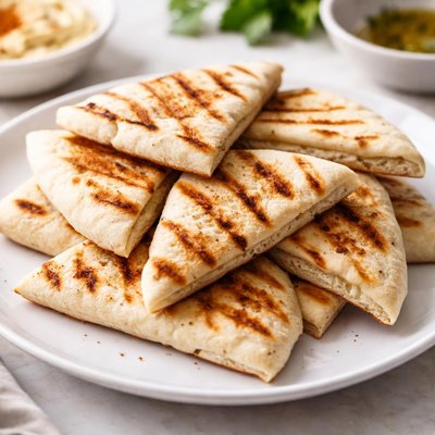 Toasted pita bread