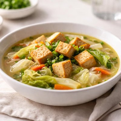 Tofu and cabbage soup