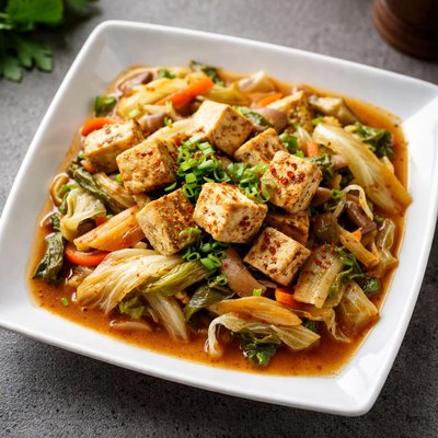 Tofu and cabbage stew