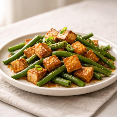 Tofu and green beans