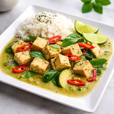 Tofu green curry