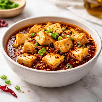 Tofu in chili oil