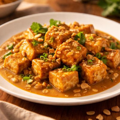 Tofu in peanut sauce