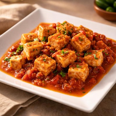 Tofu in tomato sauce