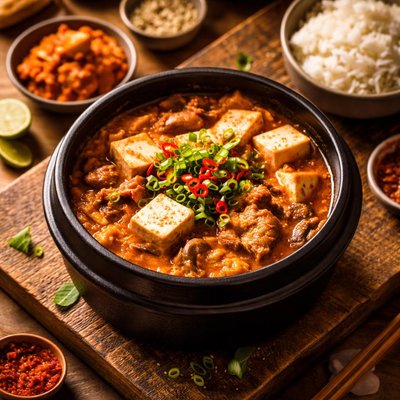 Tofu kimchi stew