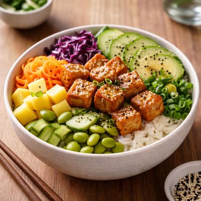 Tofu poke bowl