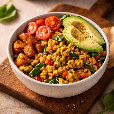 Tofu scrambled bowl