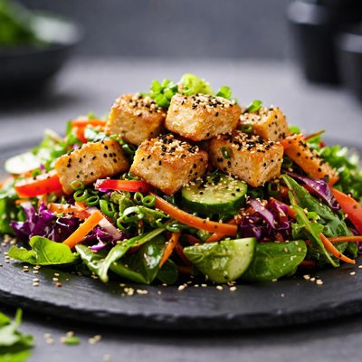 Tofu sesame salad